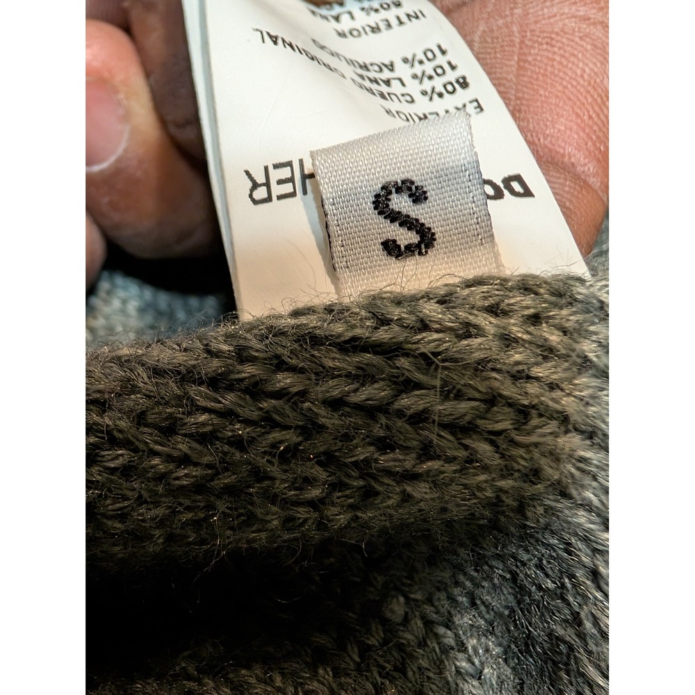Elegant Gray Leather Jacket with Green Accents - Picture 2 of 6